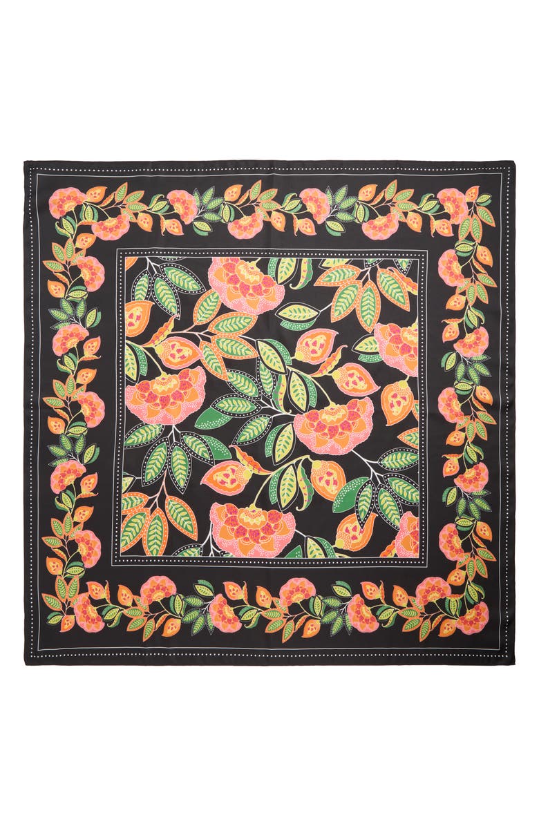 Nordstrom Botanical Print Square Silk Scarf, Alternate, color, 