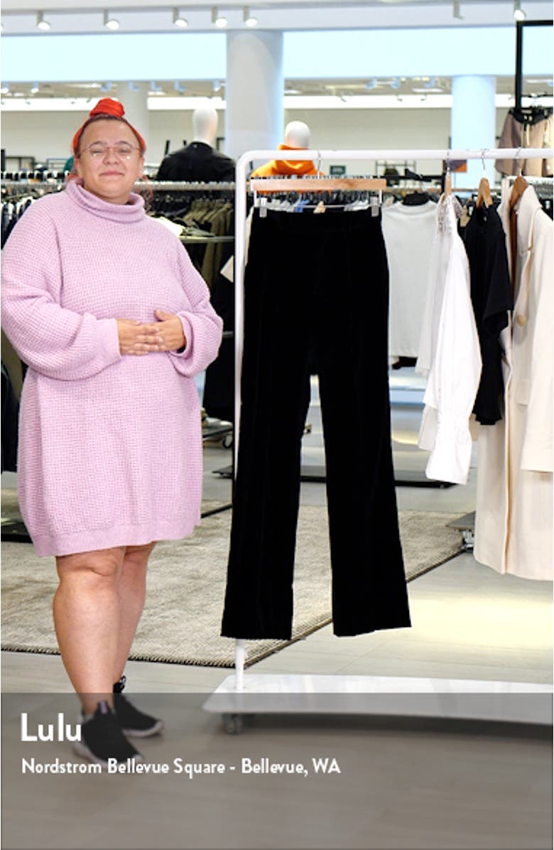 The Slim Stacked Velvet Trousers, sales video thumbnail