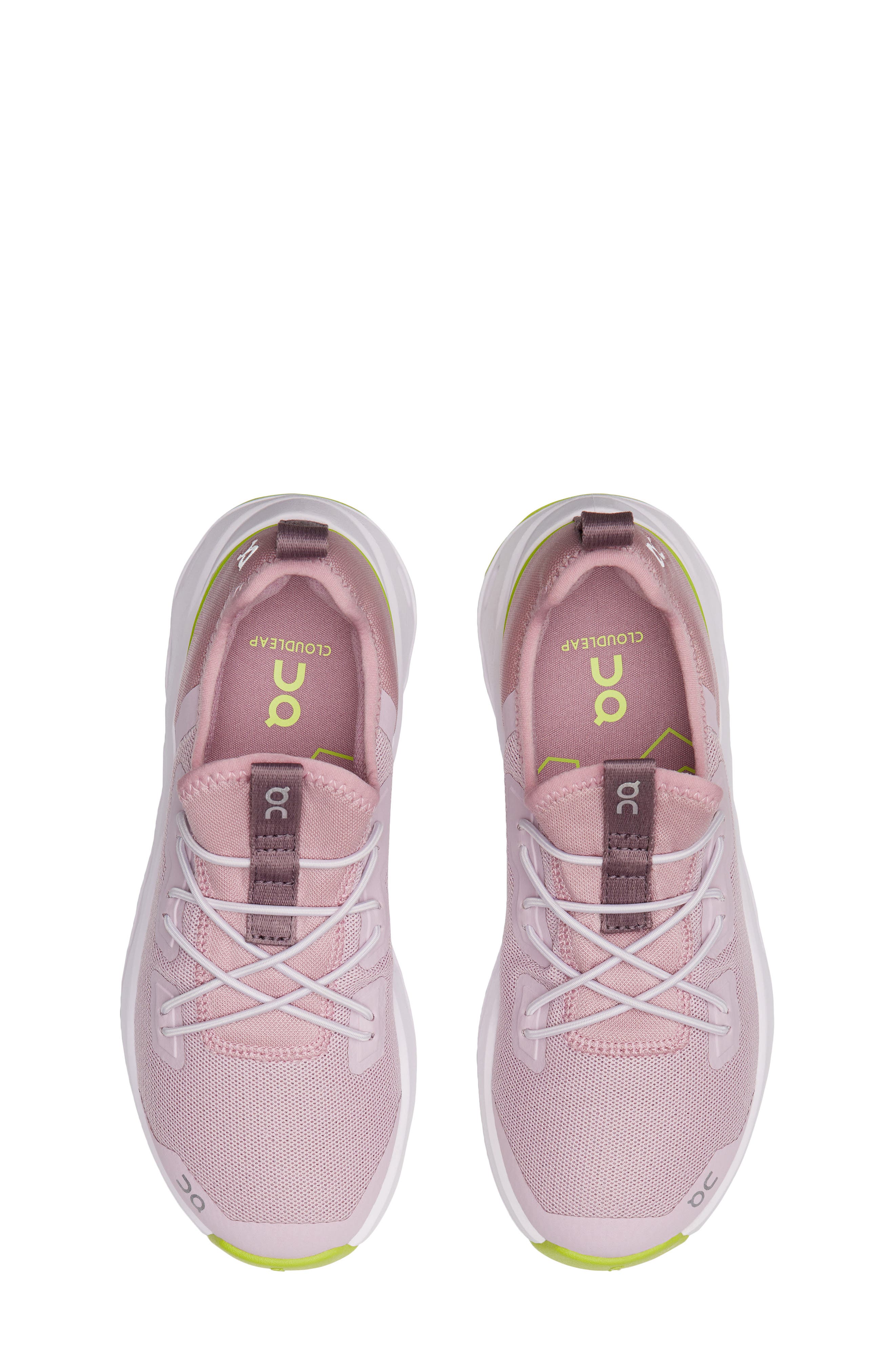 On Kids' Cloudleap Sneaker, Alternate, color, Mauve/Kiwi