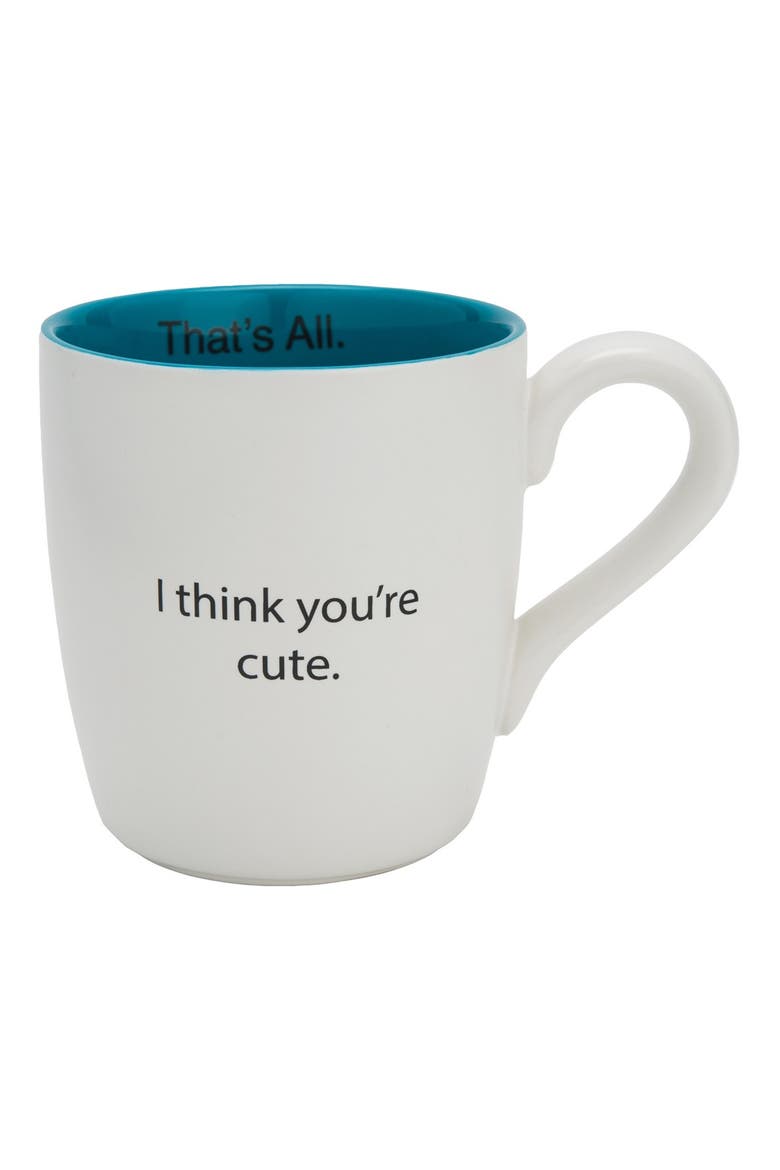 Santa Barbara Design 'That's All - I Think You're Cute' Mug, Main, color, BLUE