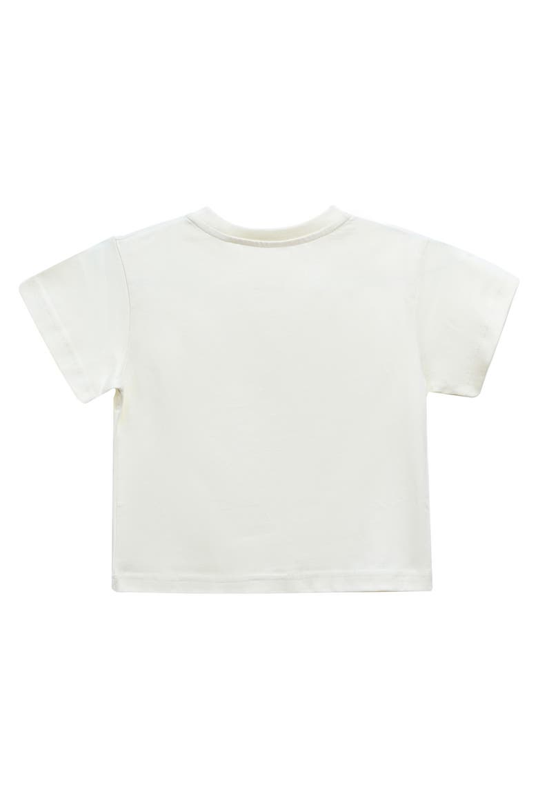Rainbow Heart Applique T-Shirt, Alternate, color, Cream