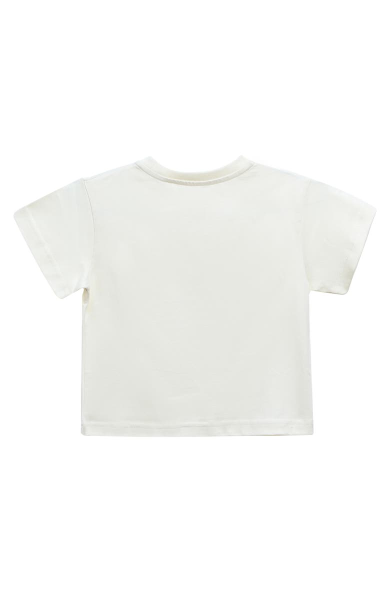 Mimi Tutu Rainbow Heart Applique T-Shirt, Alternate, color, Cream