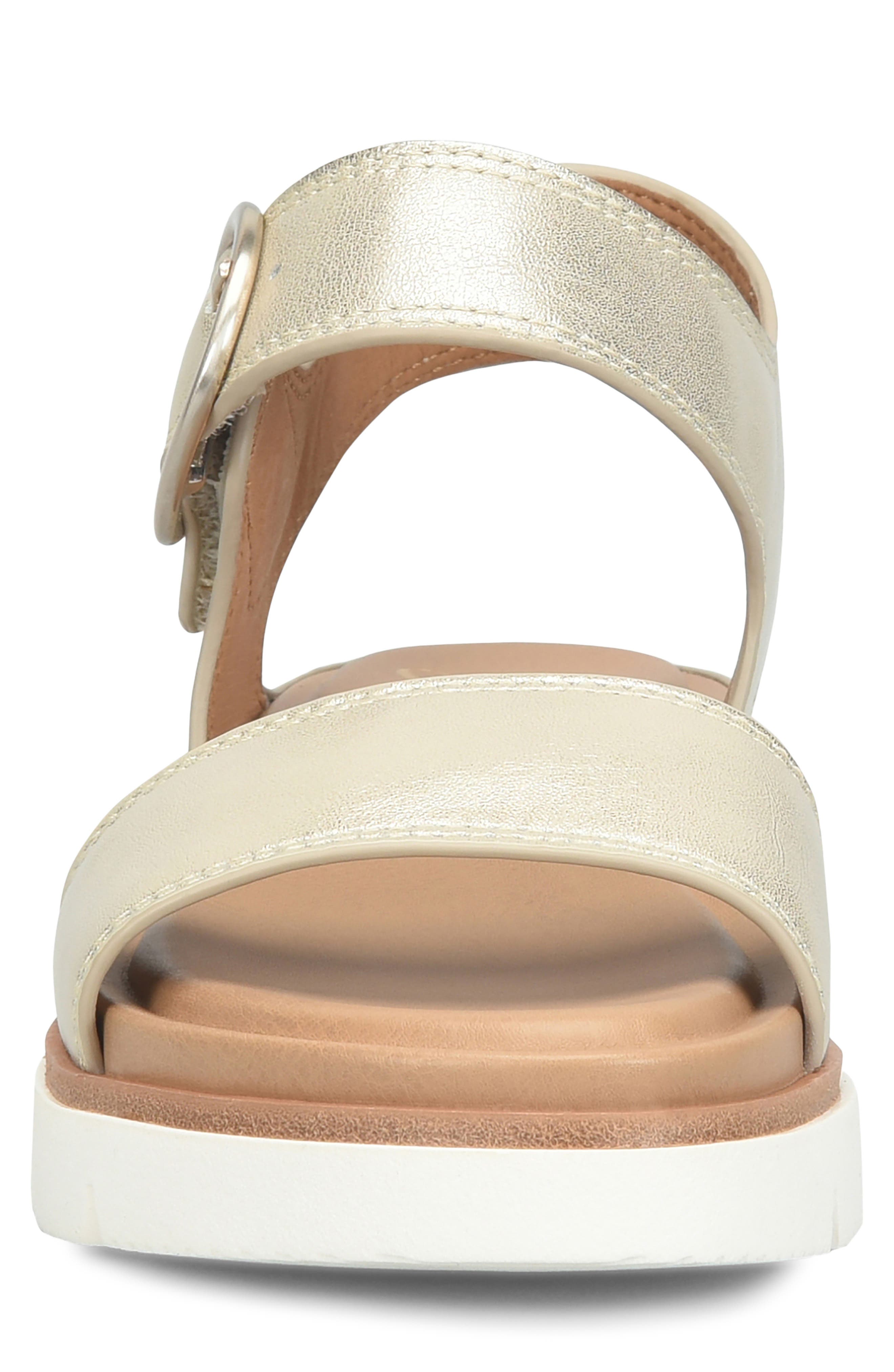 Gweneth Ankle Strap Platform Sandal, Alternate, color, PLATINO