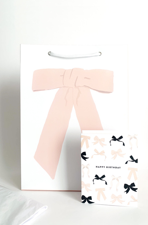 Bow Gift Bag & Card Set