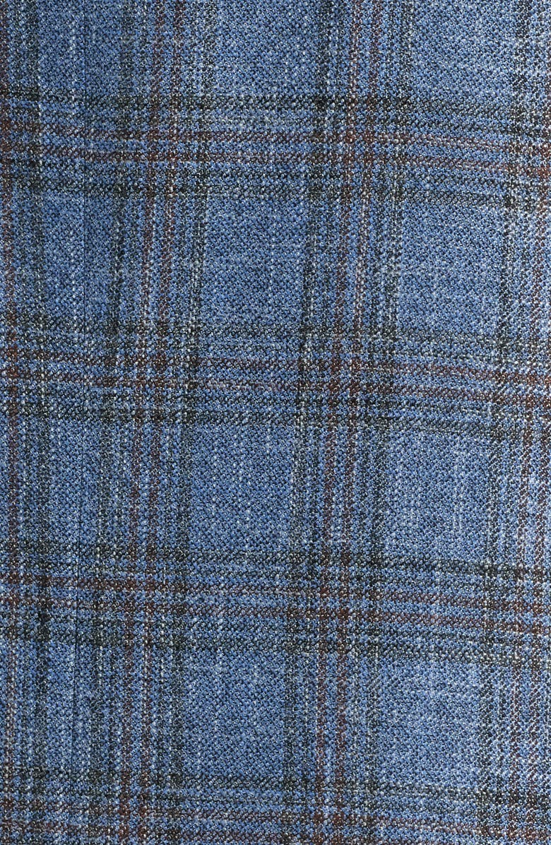 Jack Victor Midland Contemporary Fit Marled Plaid Wool Blend Sport Coat, Alternate, color, Light Blue