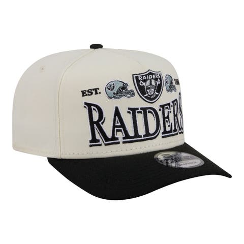 Men's New Era  Cream/Black Las Vegas Raiders A-Frame 9FIFTY Snapback Hat