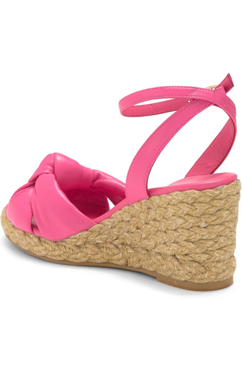 Stuart Weitzman Playa Espadrille Knot Wedge Sandal, Alternate, color, Hot Pink/ Natural
