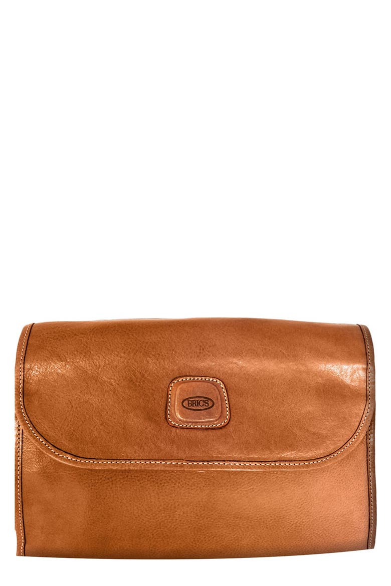 'Pelle' Trifold Travel Kit, Main, color, LEATHER