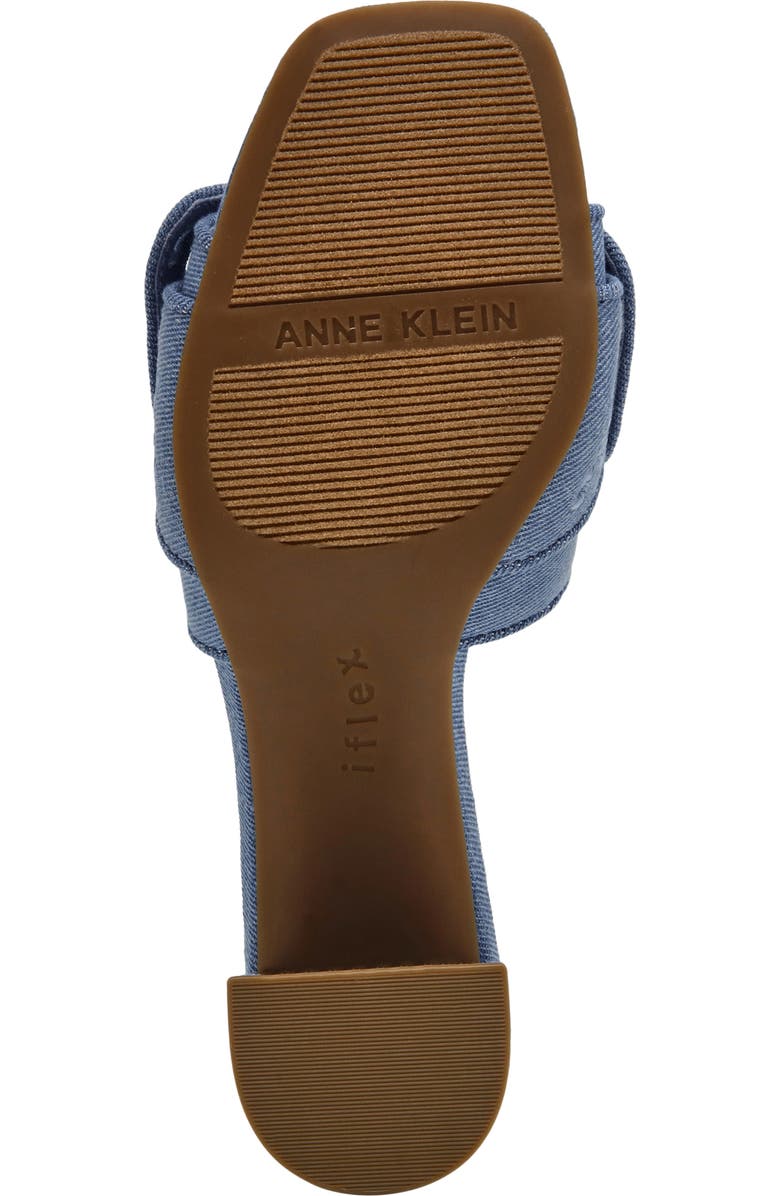 Anne Klein Kizmet Bow Slide Sandal, Alternate, color, Denim