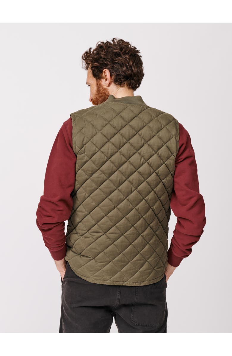 Aubin Anwick Quilted Gilet Vest, Alternate, color, Washed Khaki