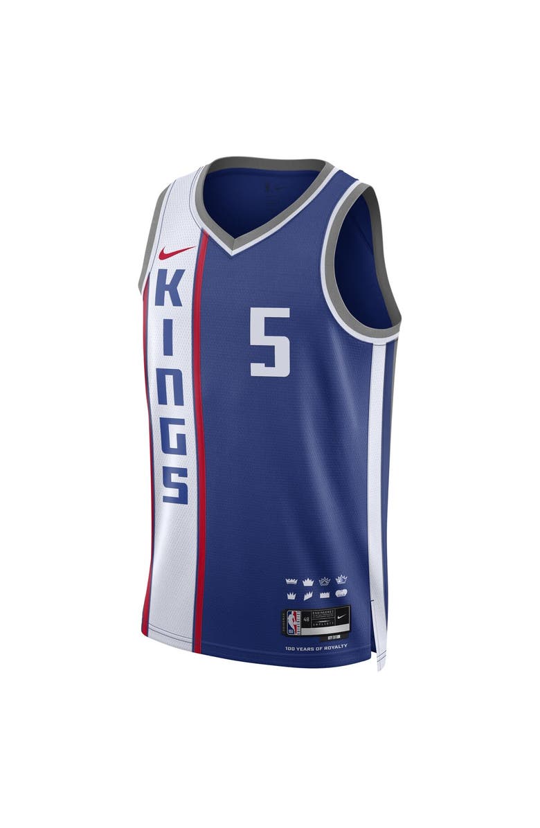 Nike Unisex Nike De'Aaron Fox Blue Sacramento Kings 2023/24 Swingman Jersey - City Edition, Alternate, color, 