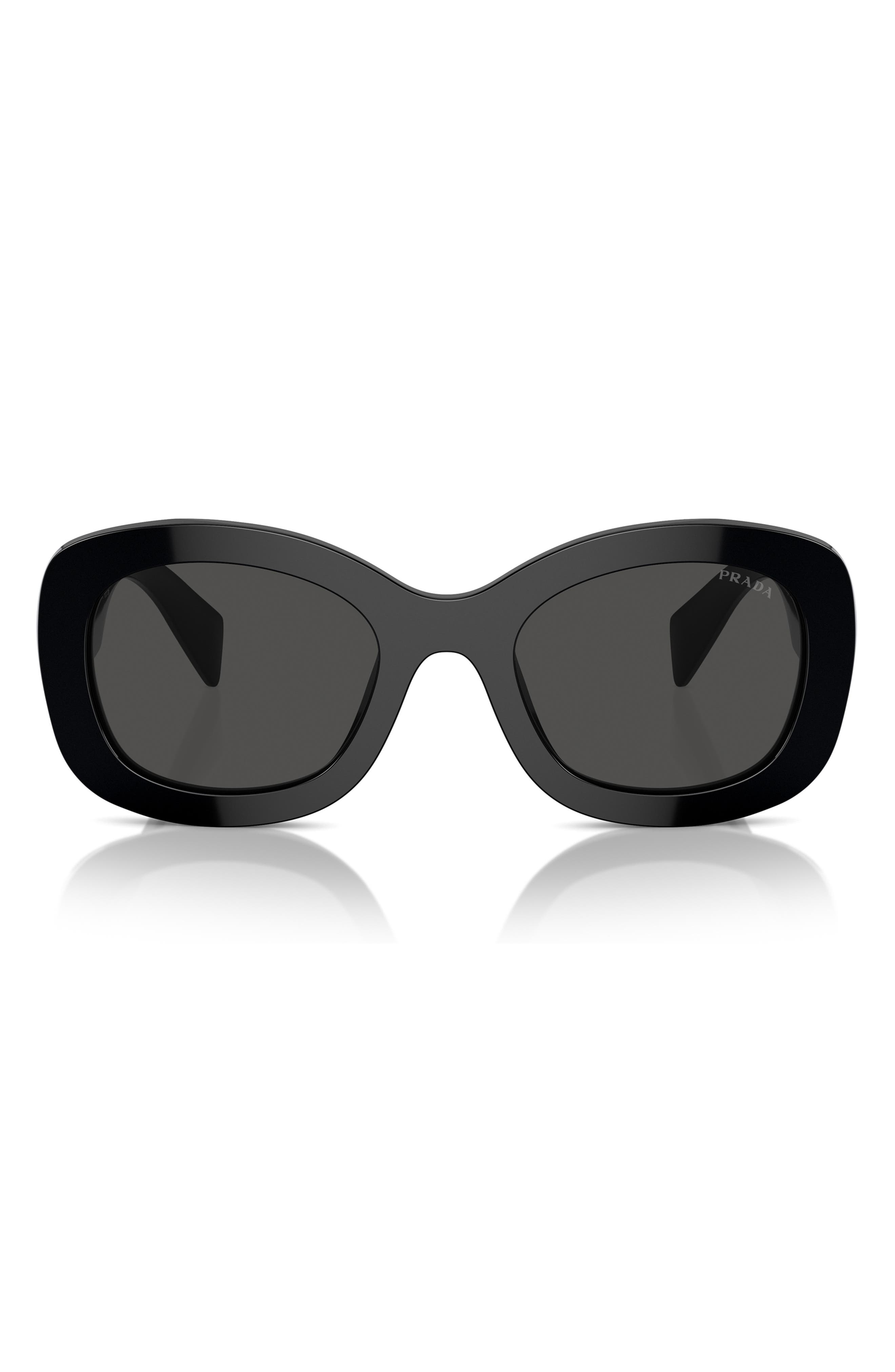 Prada 54mm Oval Polarized Sunglasses