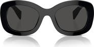 Prada 54mm Oval Polarized Sunglasses