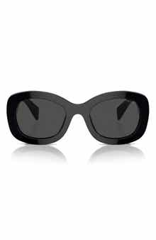 Prada 54mm Oval Polarized Sunglasses