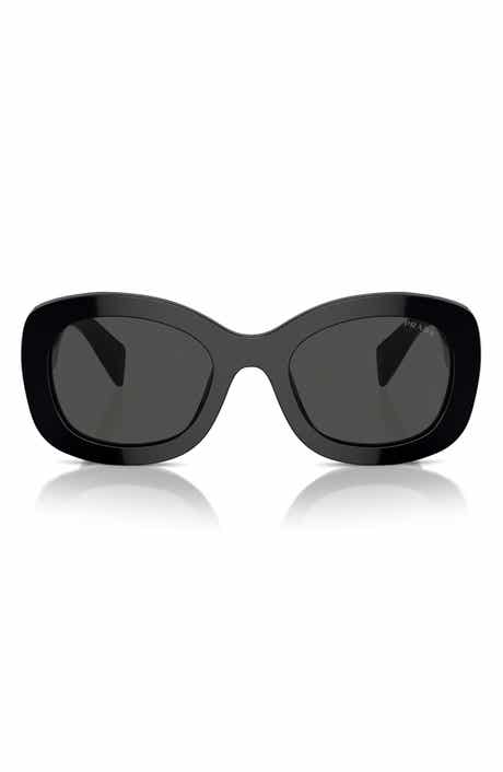 Prada 54mm Oval Polarized Sunglasses