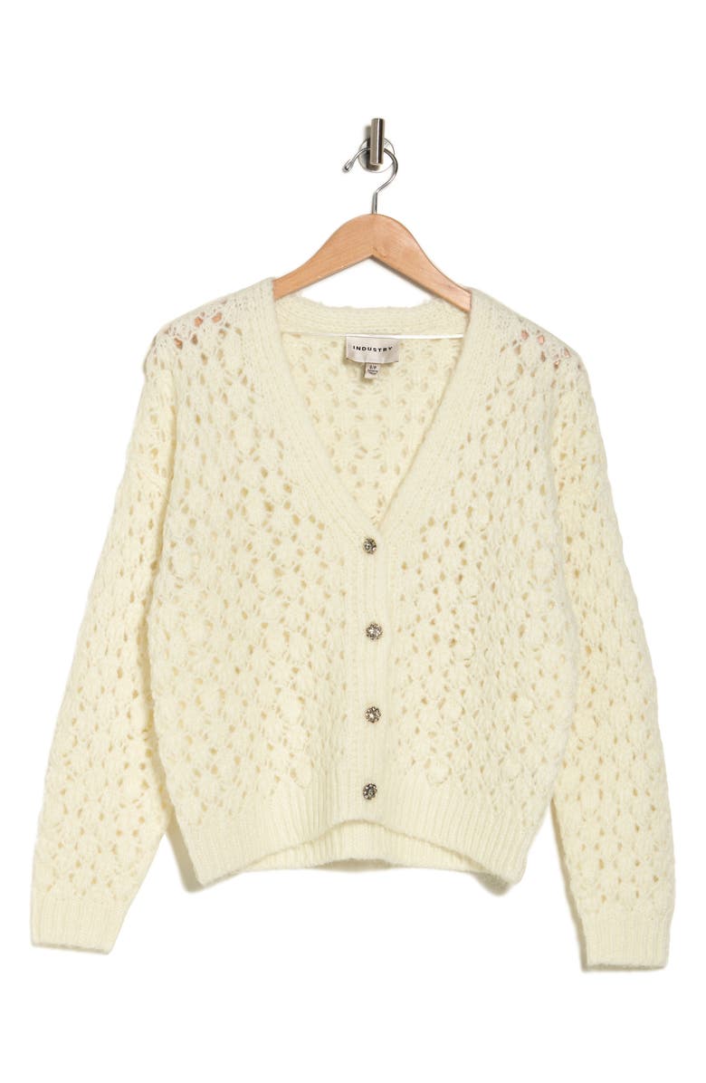 INDUSTRY REPUBLIC CLOTHING V-Neck Button Front Cardigan, Main, color, 