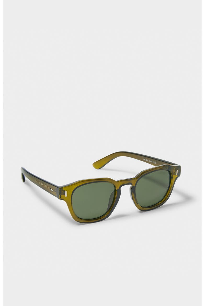 Milos Sunglasses, Alternate, color, Olive Transparent Green