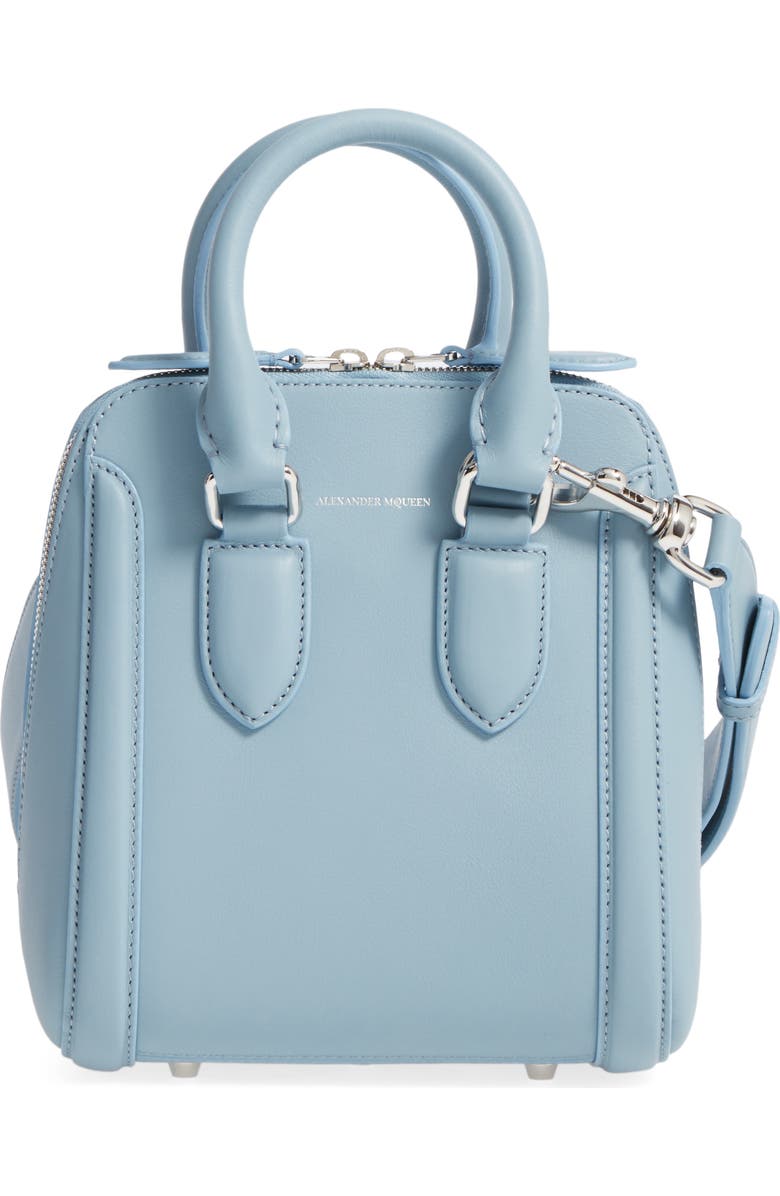 McQueen Alexander McQueen Small Heroine Leather Satchel, Main, color,