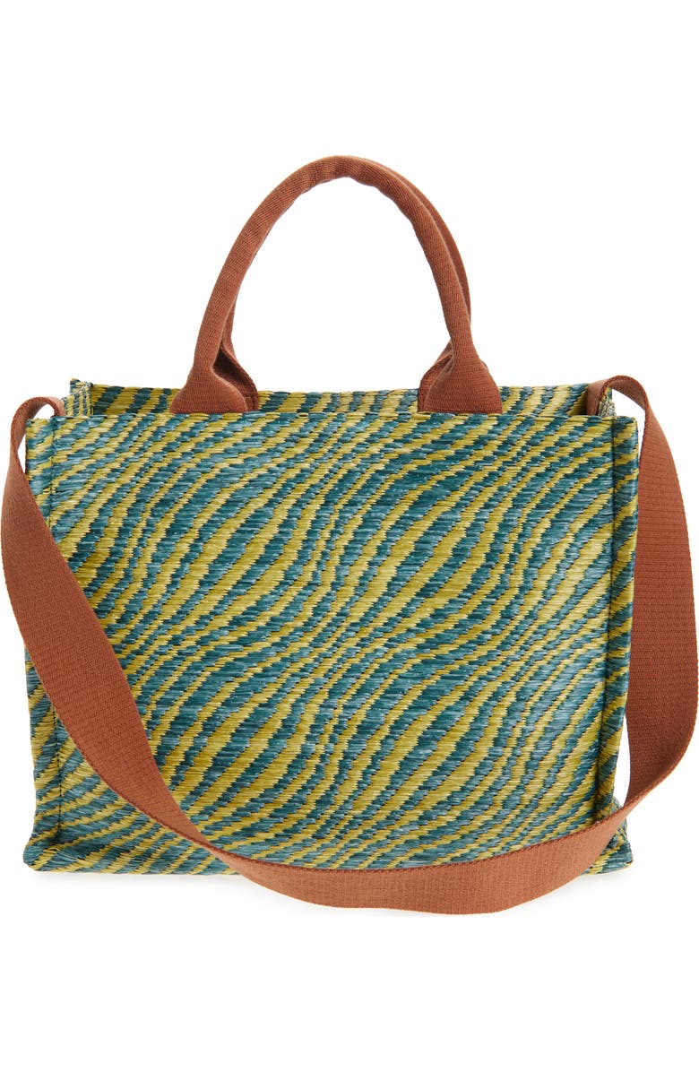 Marni Small Logo Basket Bag, Alternate, color, 00V44 Garden Green