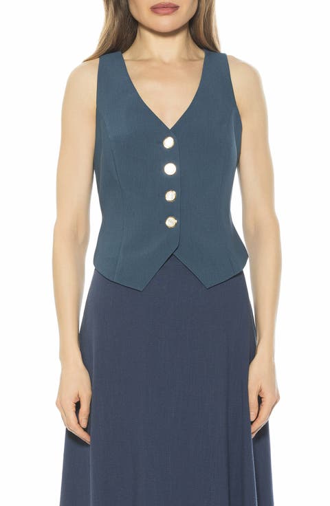 Liliana Button Front Vest