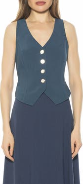 Alexia Admor Liliana Button Front Vest