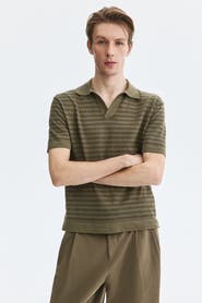 H&M Regular Fit Linen-blend Polo Shirt