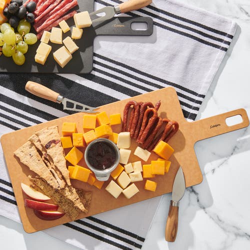 Cuisipro Fiber Wood Paddle Cutting Board, 18-inch X7.5-inch In Gray