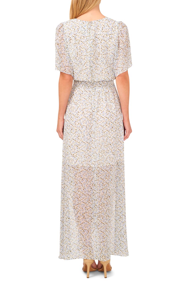 CeCe Floral Smocked Waist Maxi Dress, Alternate, color, 