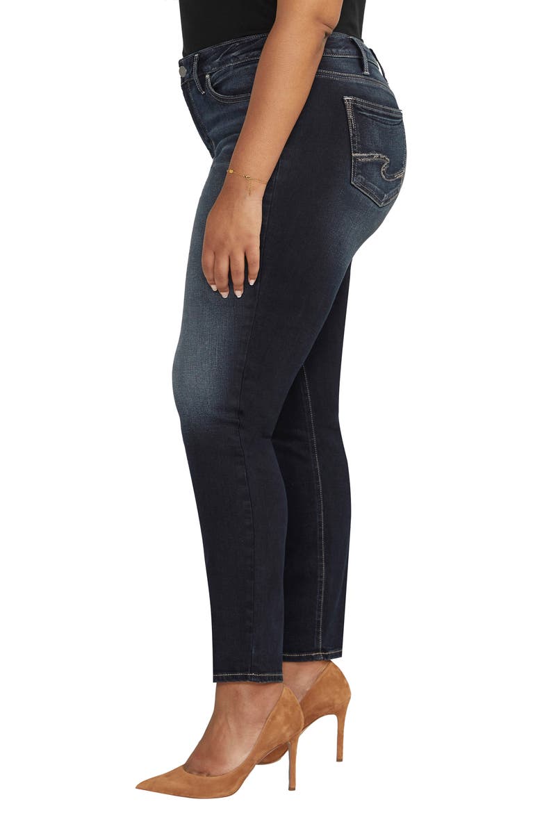 Suki Curvy Fit Mid Rise Slim Straight Leg Jeans, Alternate, color, INDIGO