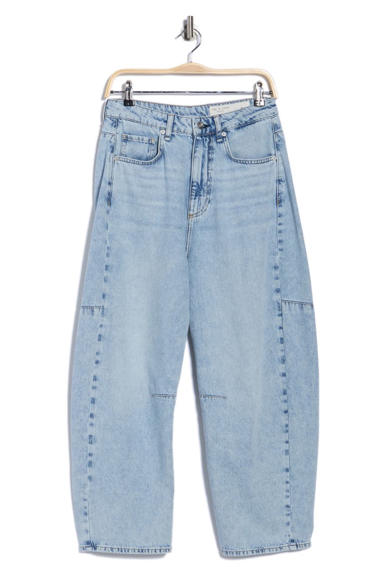 Chase Super High Waist Crop Barrel Jeans, Alternate, color, OCONEE