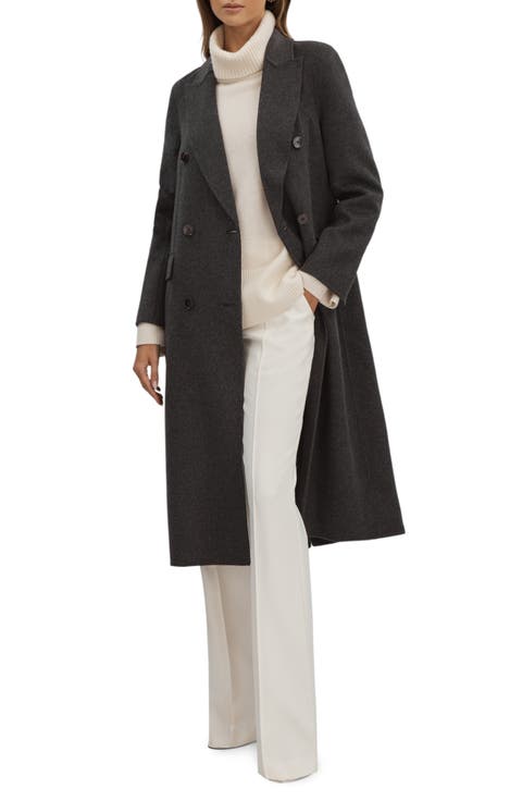 Arla Double Breasted Wool Blend Coat