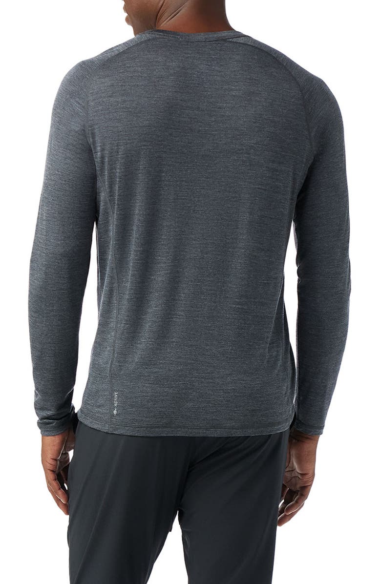 Smartwool Active Ultralight Long Sleeve Performance T-Shirt, Alternate, color, Charcoal Heather