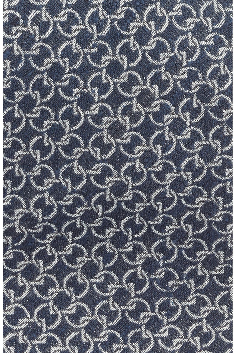 Meighen Link Pattern Silk Jacquard Tie, Alternate, color, NAVY