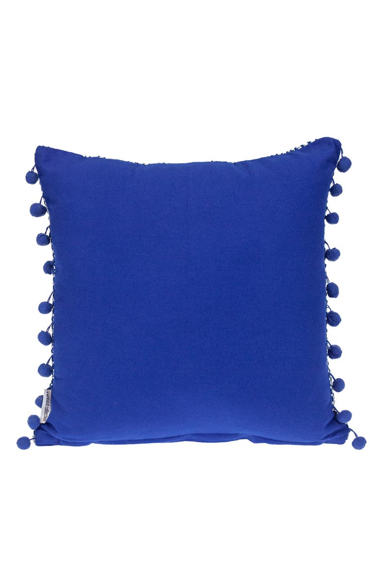 PARKLAND COLLECTION Pom Pom Trim Square Accent Pillow, Alternate, color, 