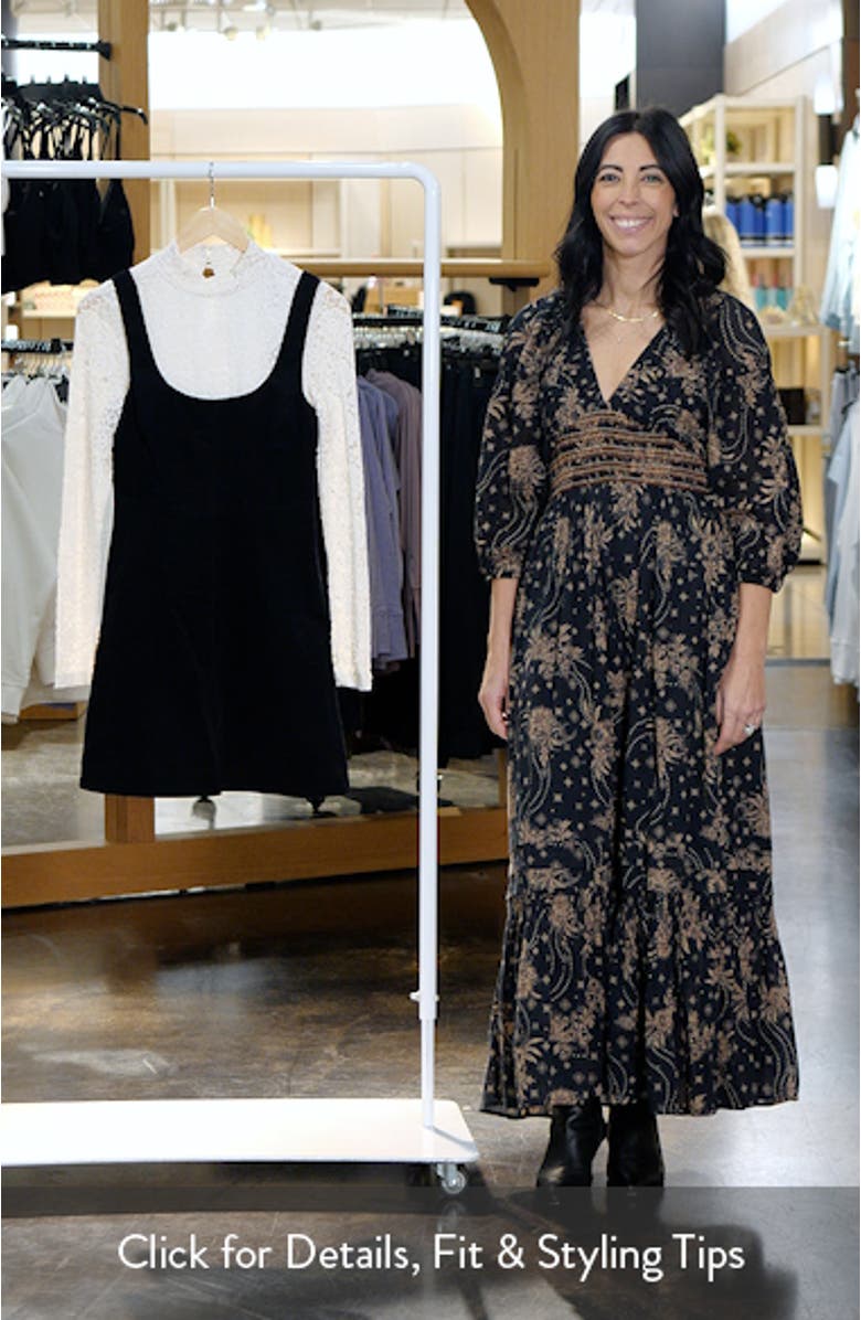 Camille Long-Sleeve Corduroy Minidress, sales video thumbnail