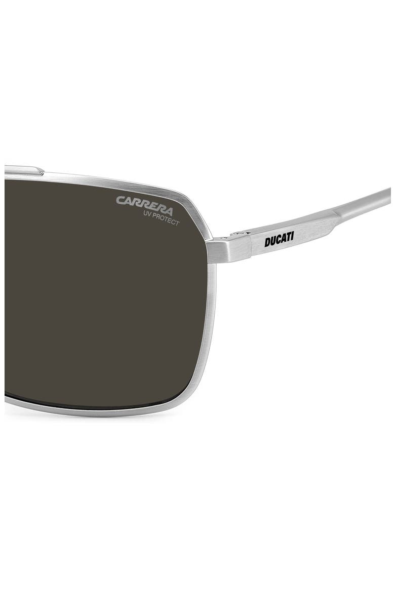 x Ducati Carduc 59mm Aviator Sunglasses, Alternate, color, BRUSHED PALLADIUM/ GREY