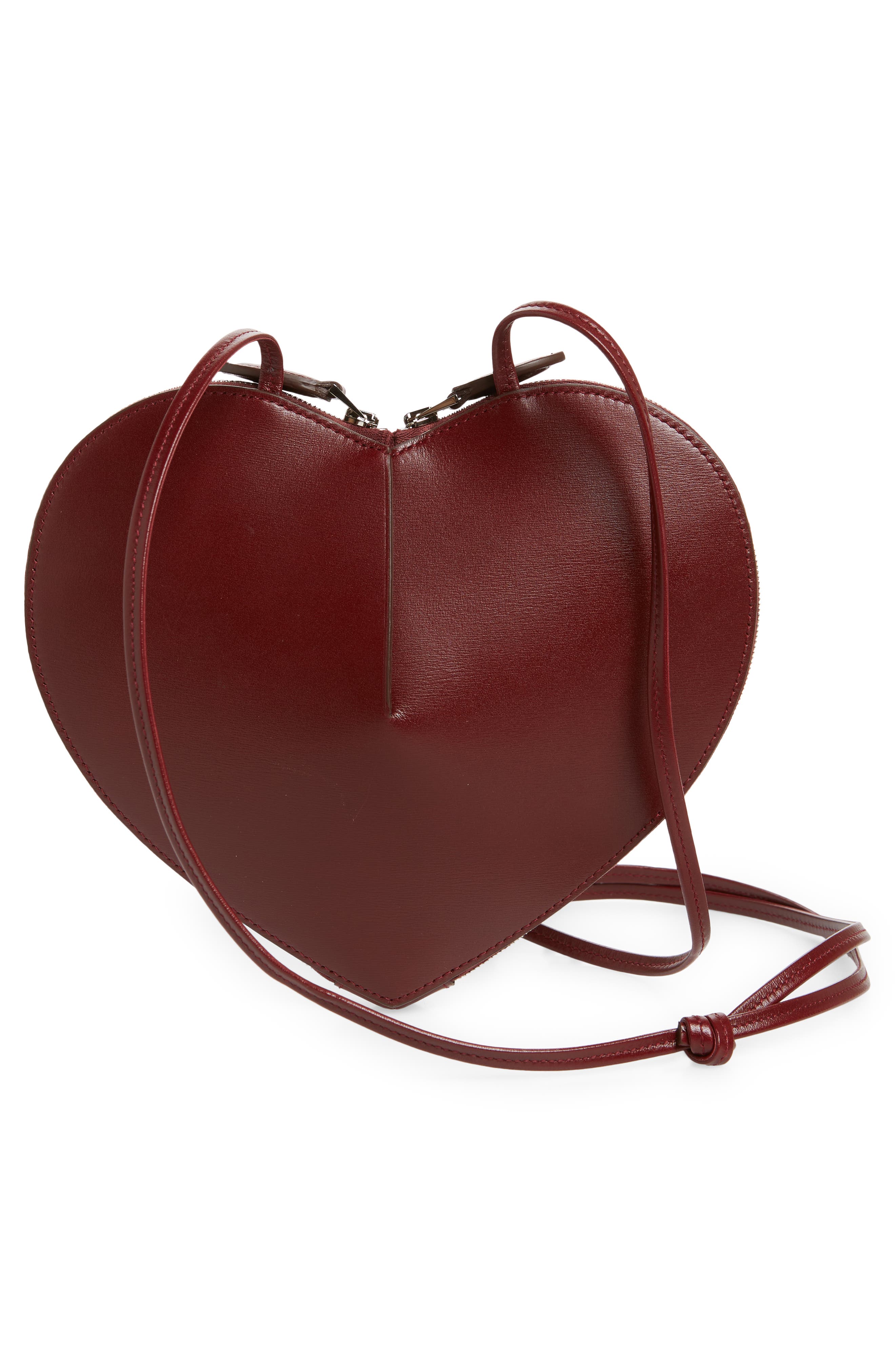 Le Coeur Leather Crossbody Bag, Alternate, color, 325 - ROUGE GRENAT