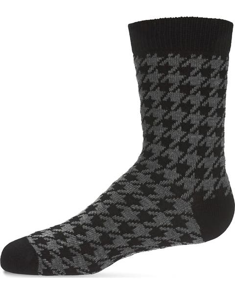 Houndstooth Crew Sock (Big Kid)