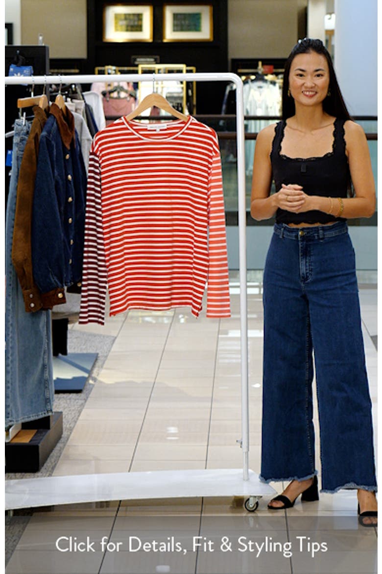 Colorblock Stripe Long Sleeve Cotton T-Shirt video