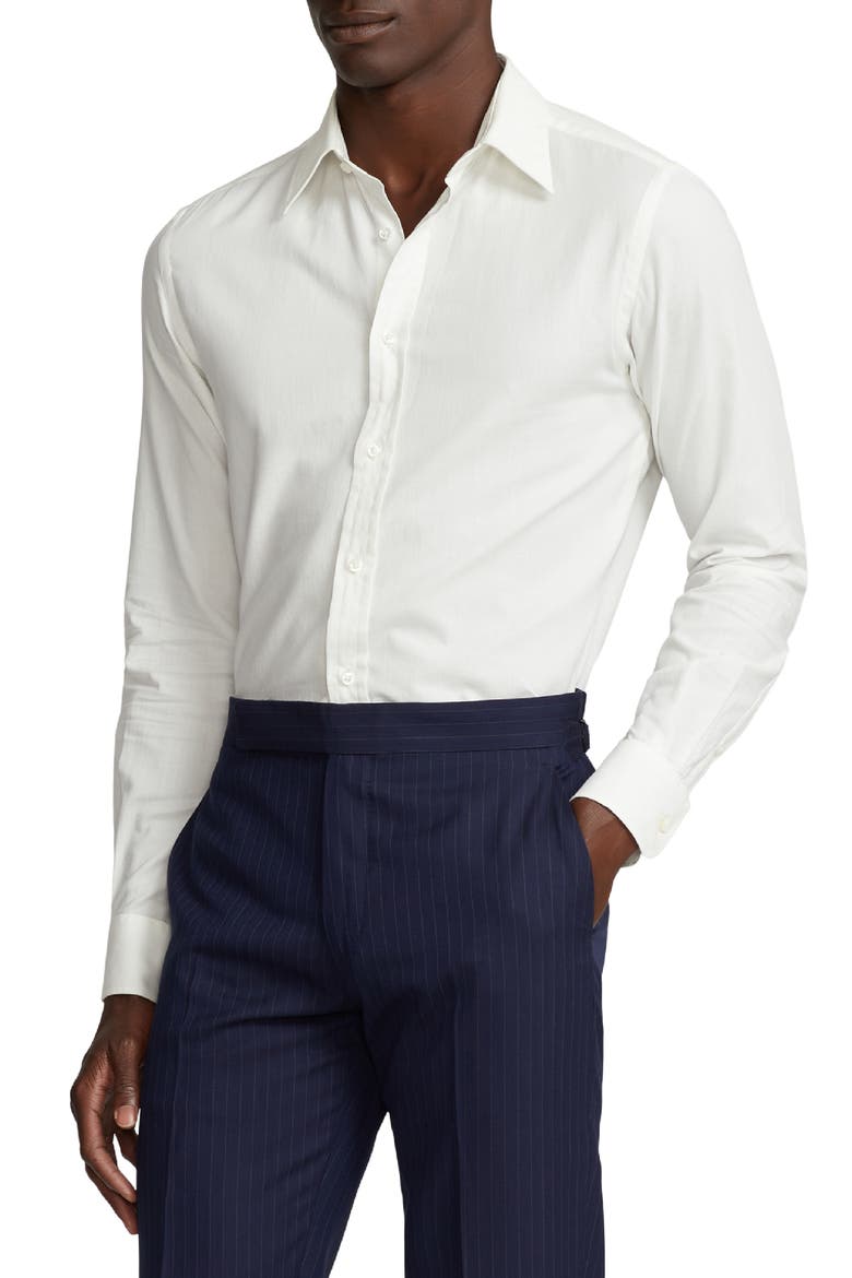 Aston Cotton Poplin Button-Up Shirt, Alternate, color, WHITE