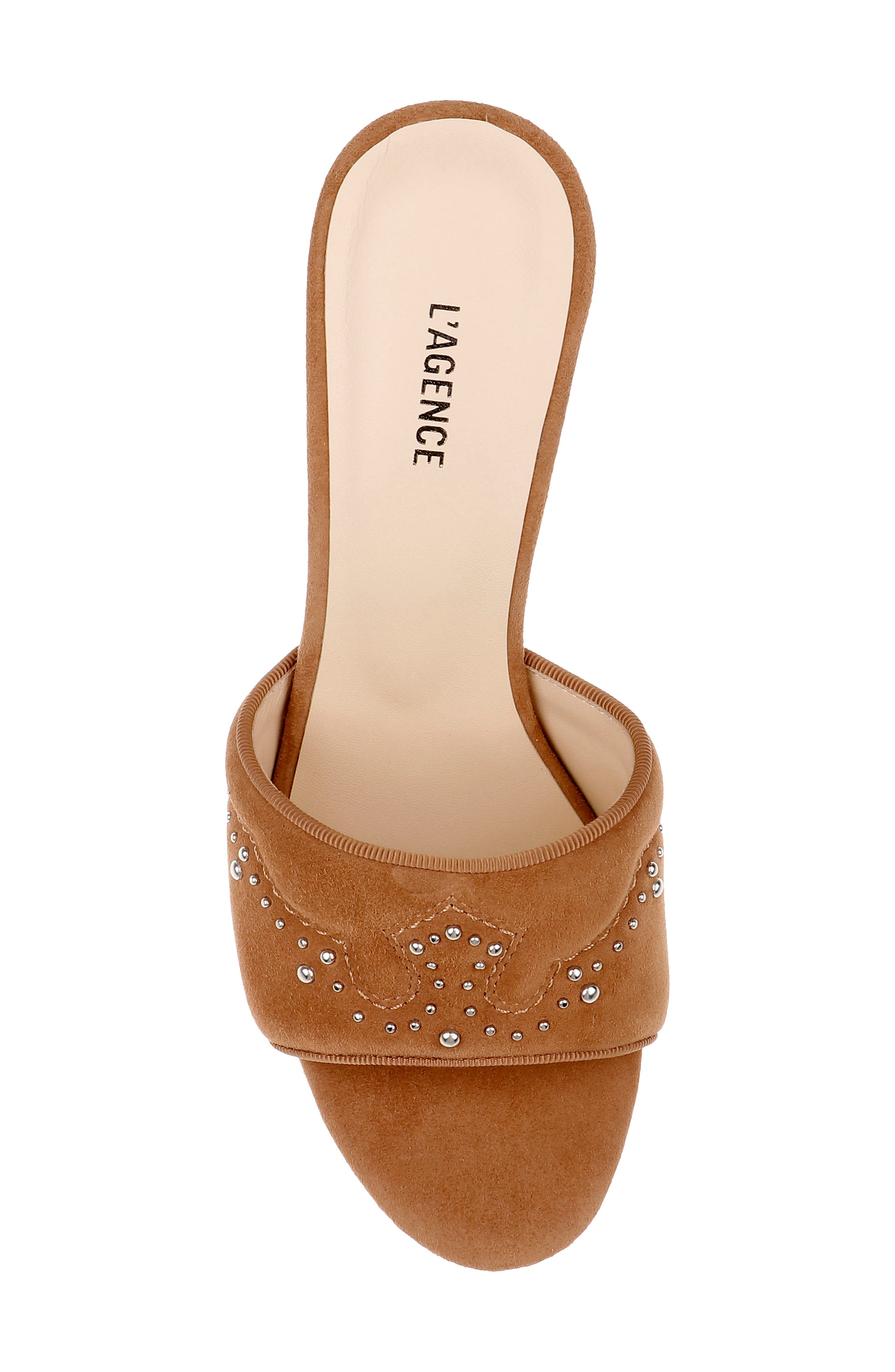 L'AGENCE Lille Sandal, Alternate, color, Sand Suede