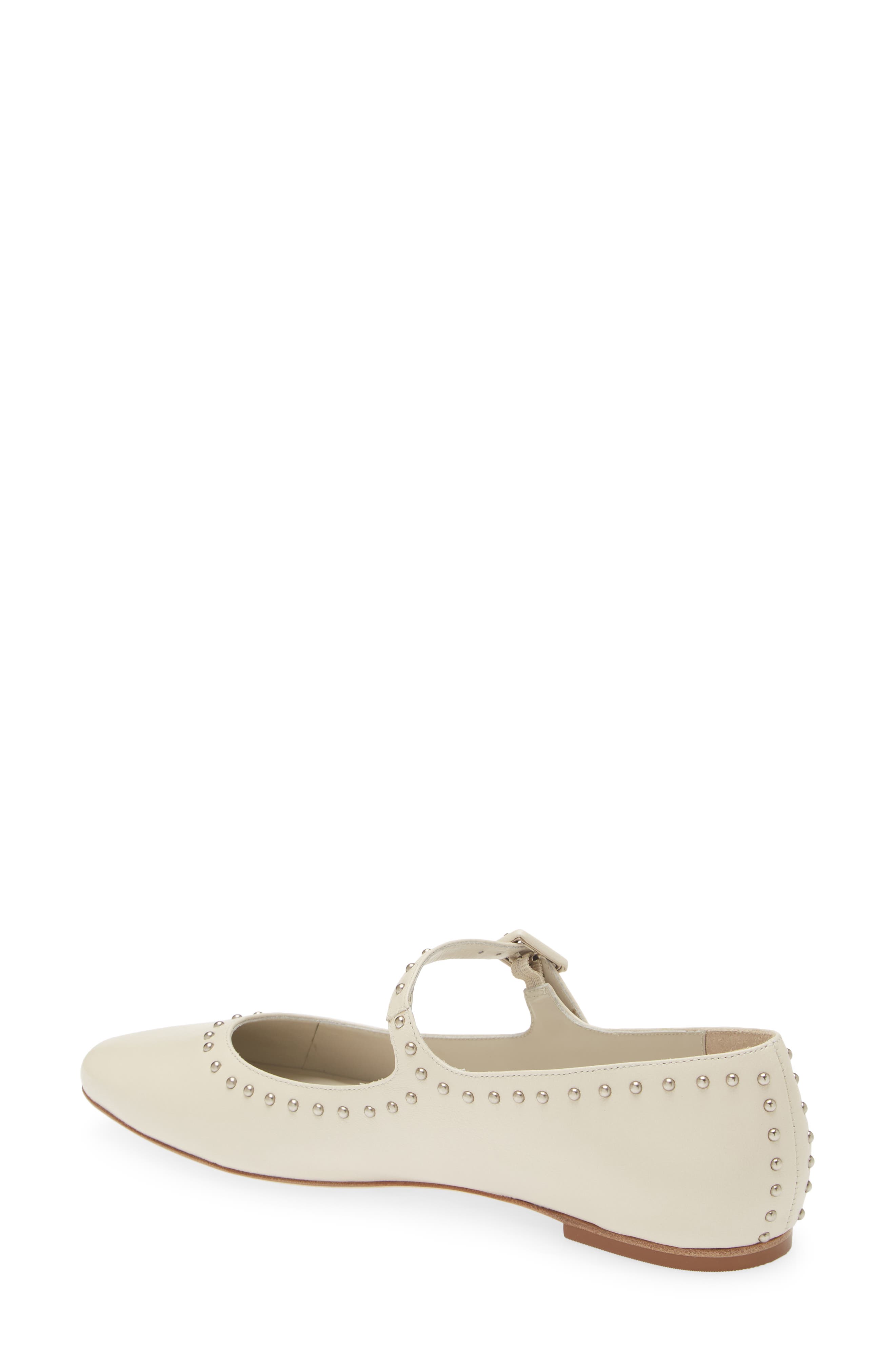 Avec Les Filles Adelle Studded Mary Jane Flat, Alternate, color, Ivory