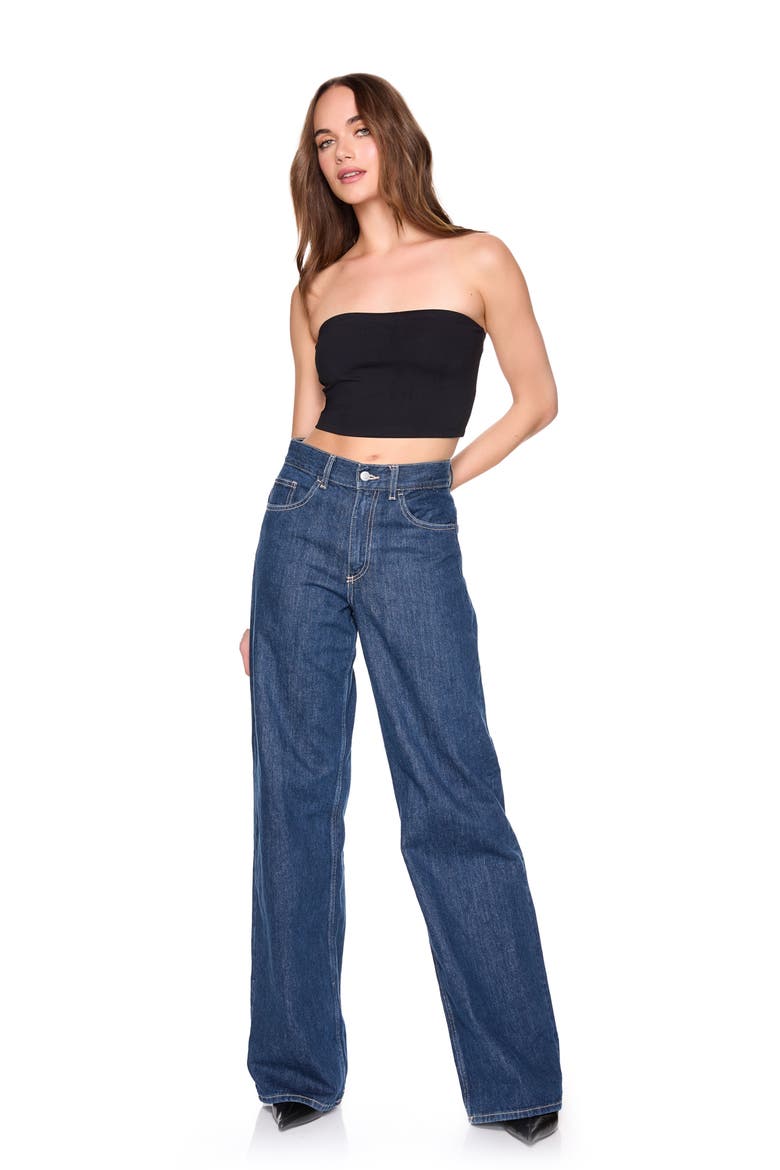 Core Crop Tube Top, Alternate, color, BLACK