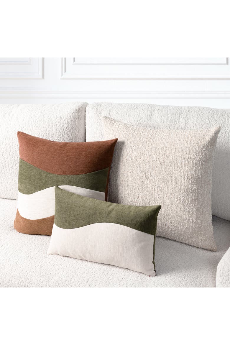 Alto Textured Boucle Indoor & Outdoor Woven Accent Pillow & Insert, Alternate, color, Crema
