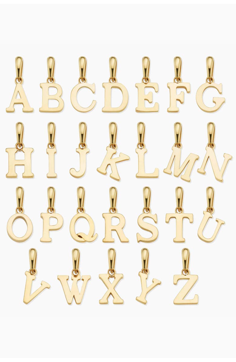 Oradina 14K Gold My Letter Initial Pendant Charm, Alternate, color, Letter Z