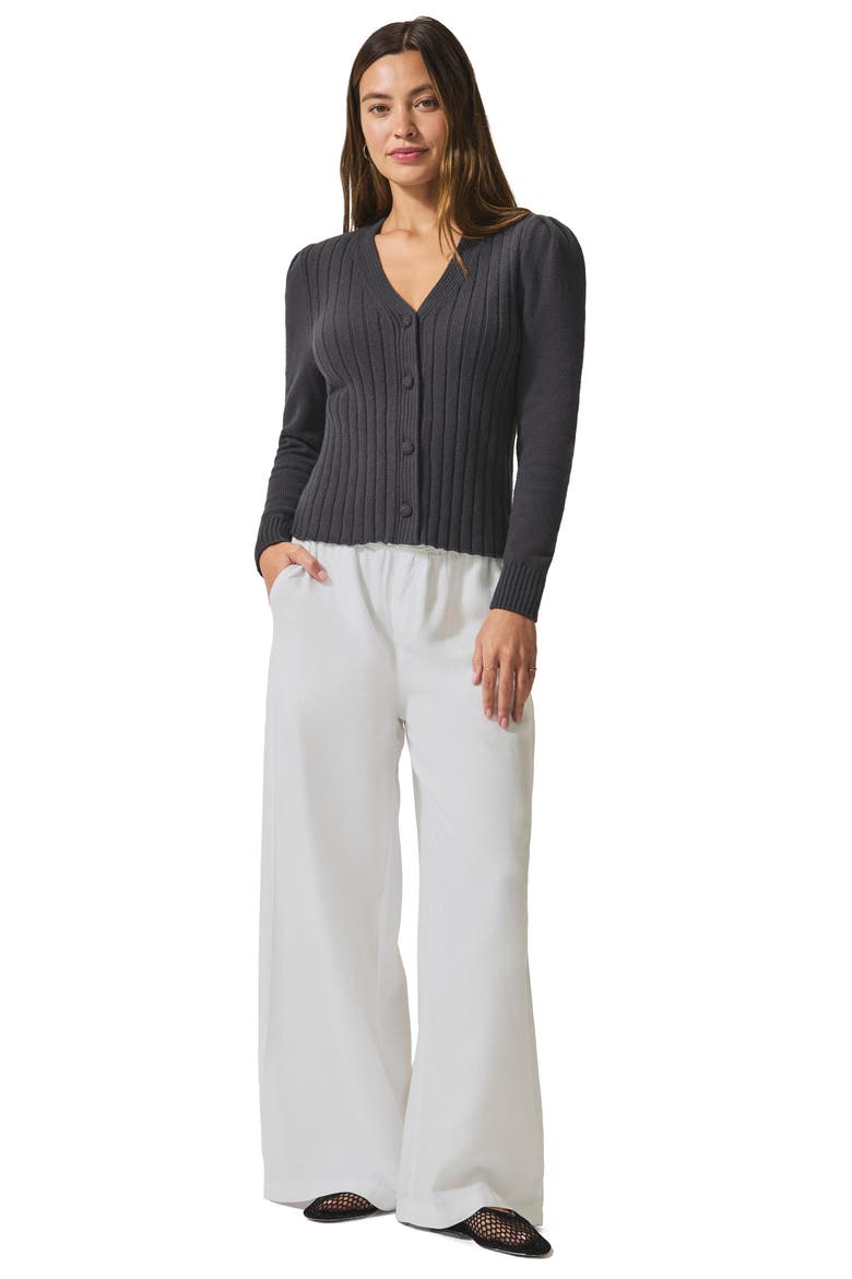 Jolie Rib Cardigan, Alternate, color, LEAD
