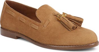 Franco Sarto Brown Leather Tassel Loafers - Men Franco Sarto Havea Cocco Tan Suede Tassel Loafers Shoes  main image 4