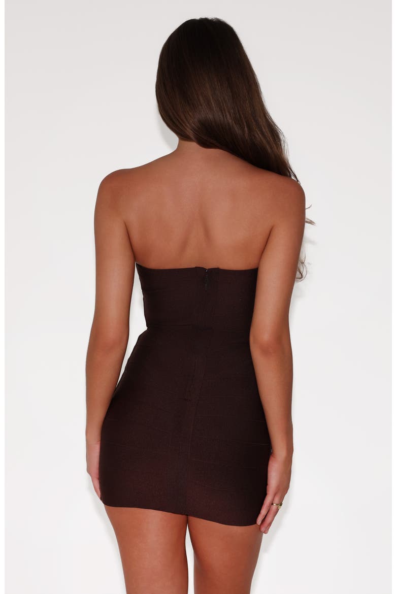 Niya Bandage Body-Con Minidress, Alternate, color, CHOCOLATE