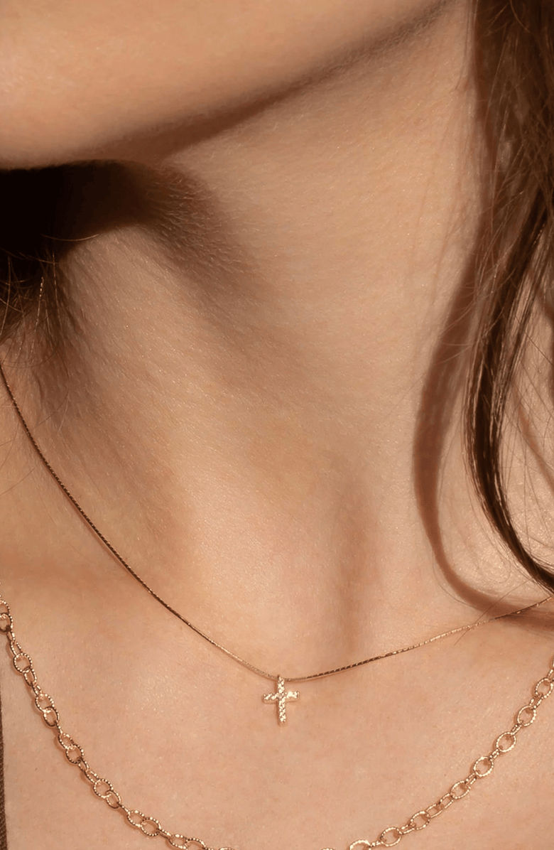 Bearfruit Jewelry 18K Gold Plated Sterling Silver Minimal Grace Necklace Set Holiday Gift Idea, Alternate, color, Gold