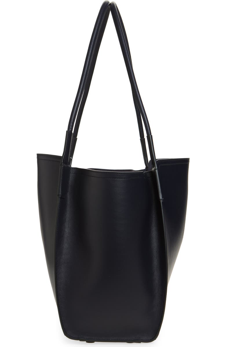 Victoria Beckham Small Victoria Leather Tote, Alternate, color, Navy